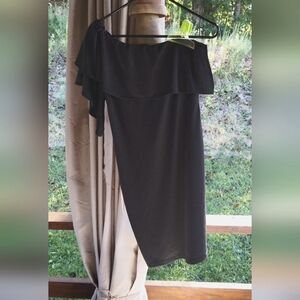 Missufe Black On/Off-Shoulder Dress (L)